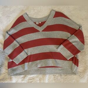 Twik Orange and Gray Sweater